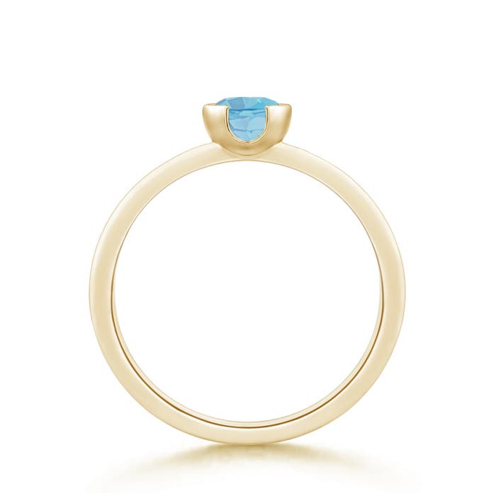 A - Swiss Blue Topaz / 0.6 CT / 14 KT Yellow Gold