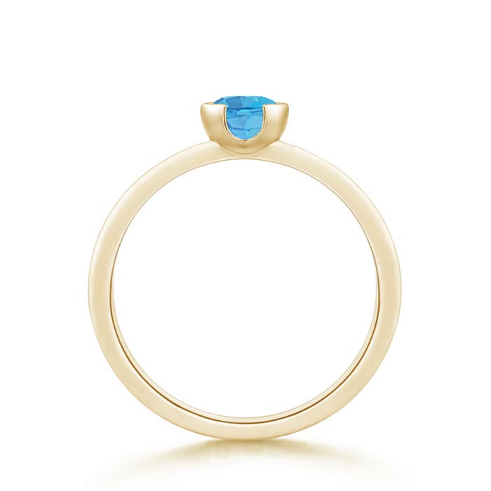 AA - Swiss Blue Topaz / 0.6 CT / 14 KT Yellow Gold