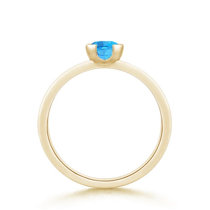 AAA - Swiss Blue Topaz / 0.6 CT / 14 KT Yellow Gold