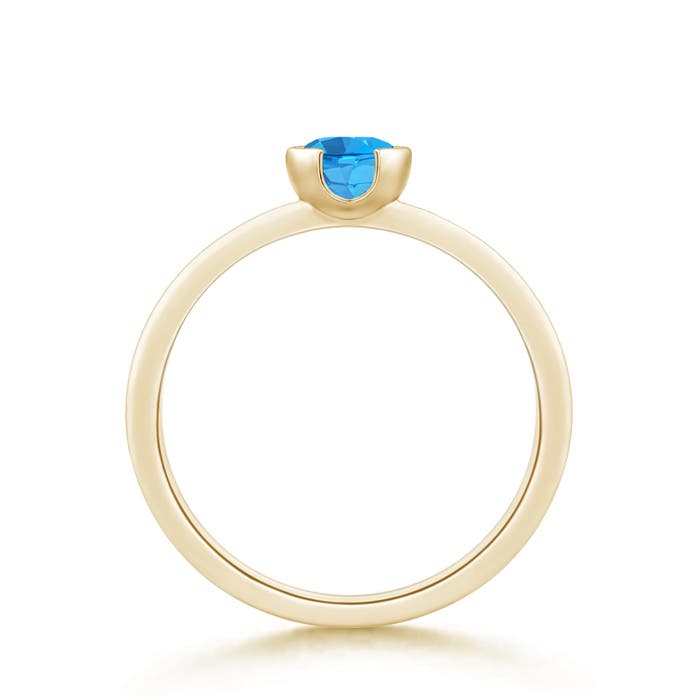 AAAA - Swiss Blue Topaz / 0.6 CT / 14 KT Yellow Gold