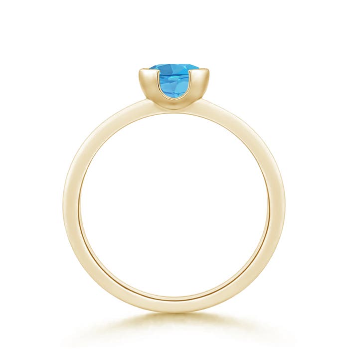 AA - Swiss Blue Topaz / 0.95 CT / 14 KT Yellow Gold