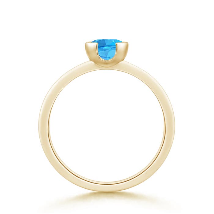 AAA - Swiss Blue Topaz / 0.95 CT / 14 KT Yellow Gold