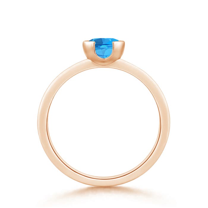 AAAA - Swiss Blue Topaz / 0.95 CT / 14 KT Rose Gold