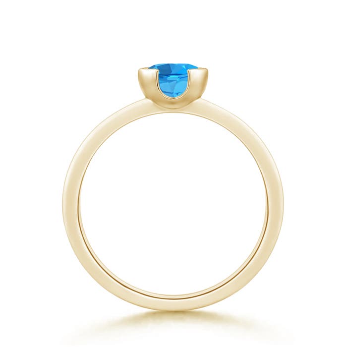 AAAA - Swiss Blue Topaz / 0.95 CT / 14 KT Yellow Gold