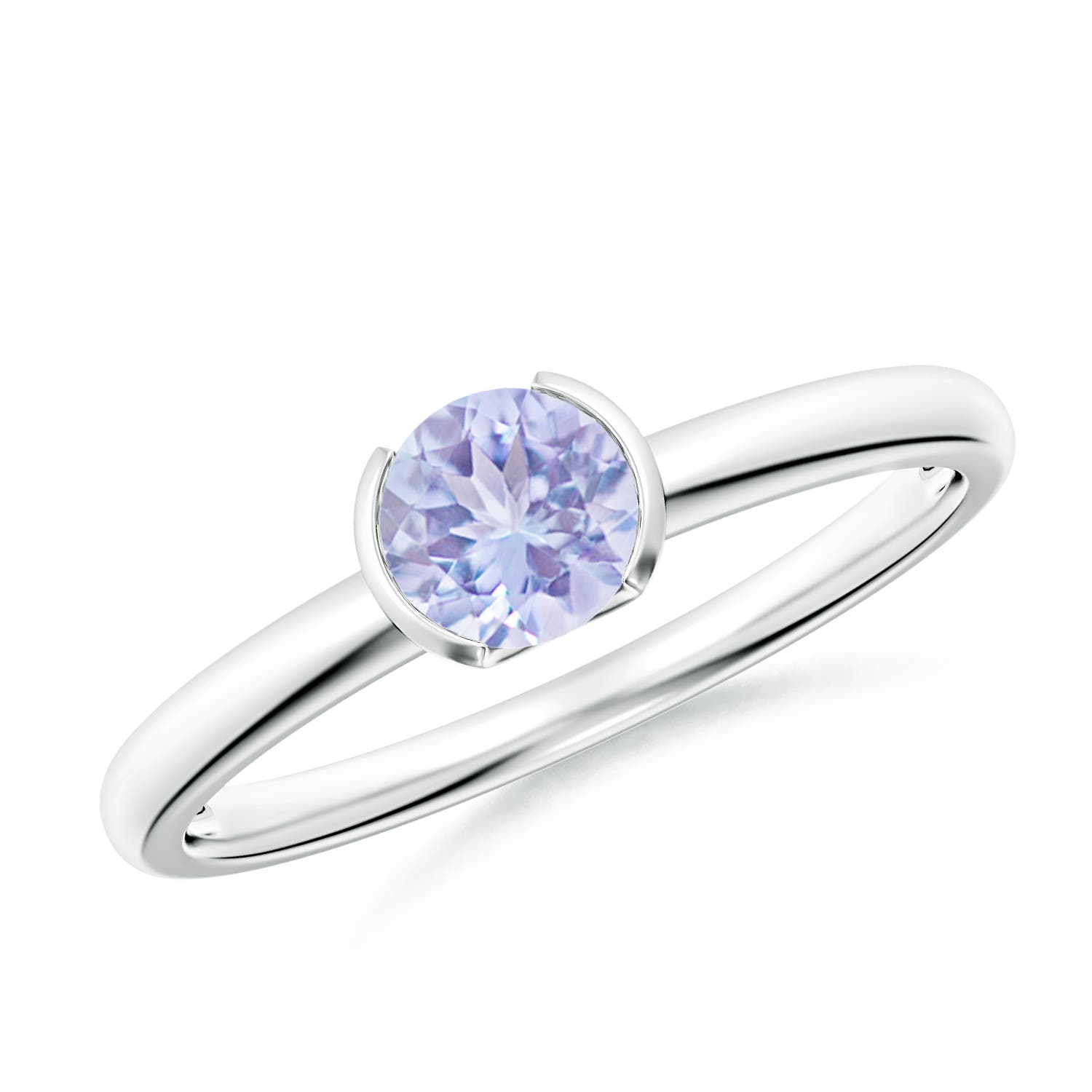 A - Tanzanite / 0.5 CT / 14 KT White Gold