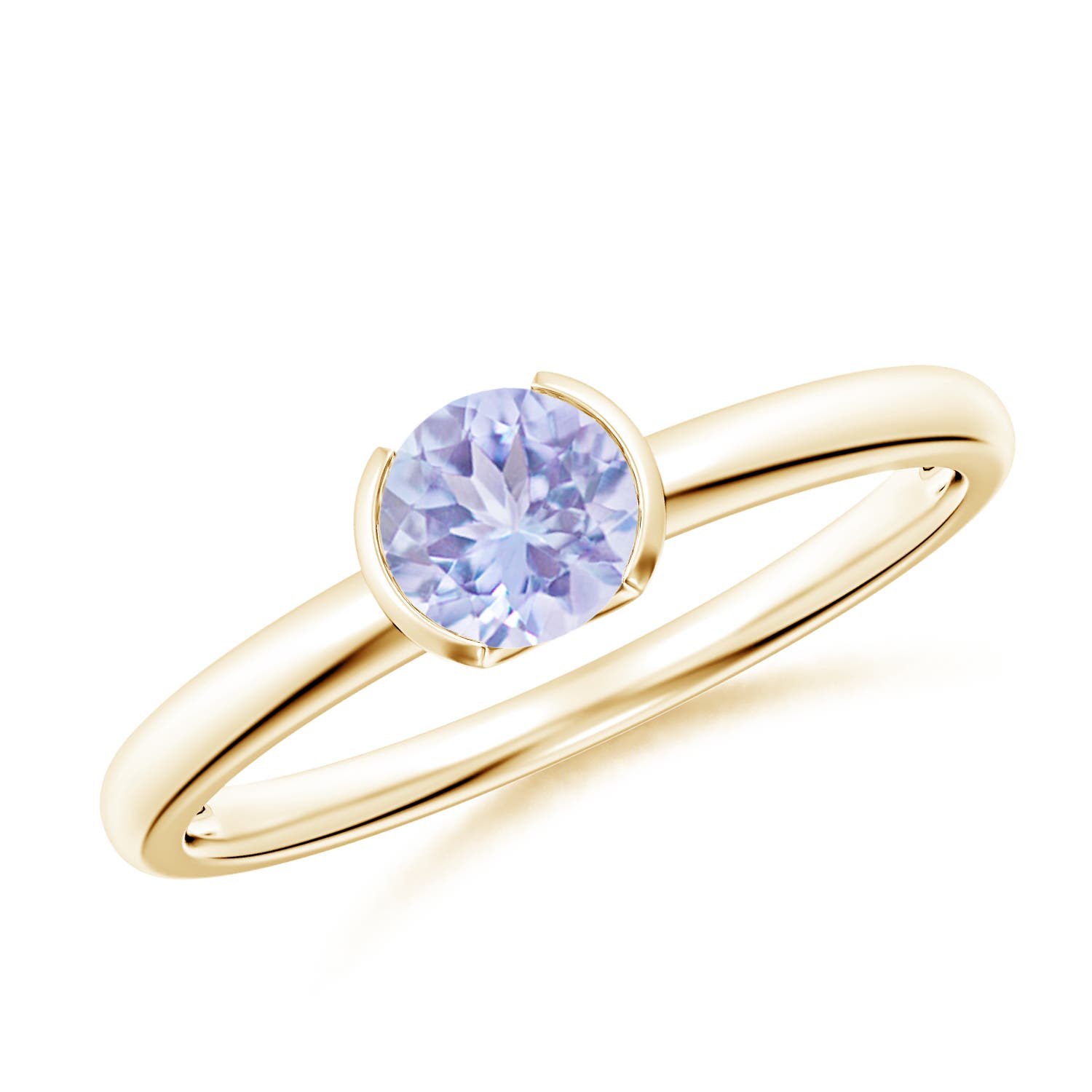 A - Tanzanite / 0.5 CT / 14 KT Yellow Gold