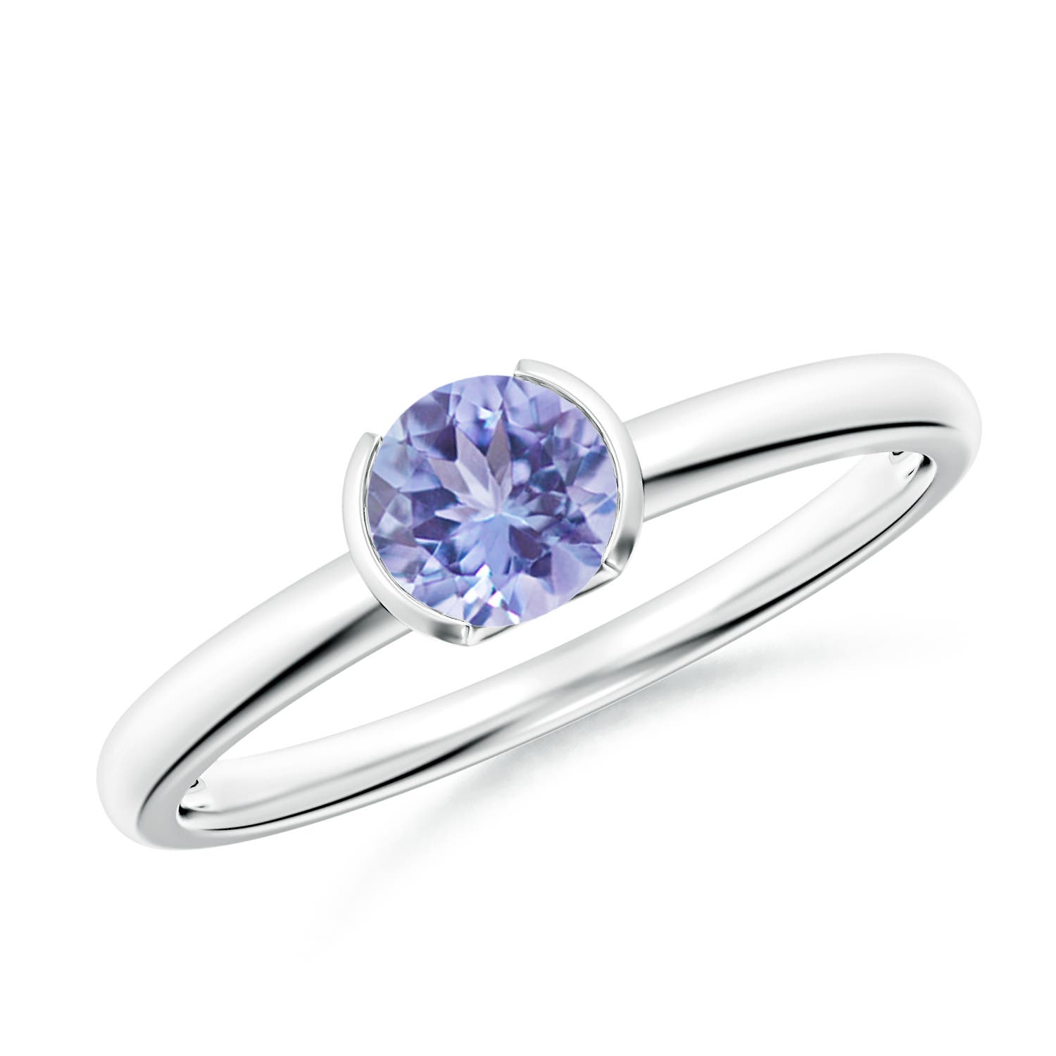 AA - Tanzanite / 0.5 CT / 14 KT White Gold