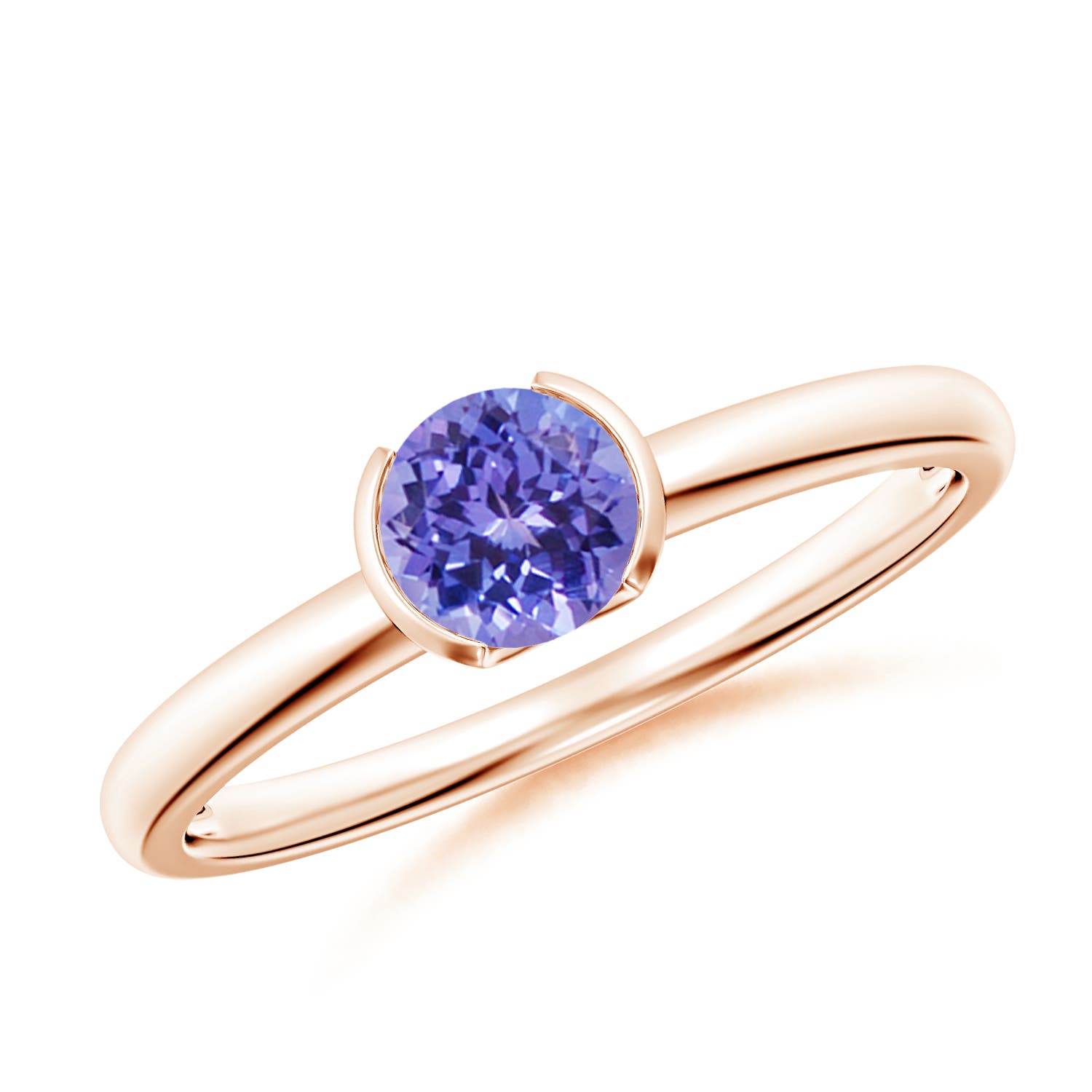 AAA - Tanzanite / 0.5 CT / 14 KT Rose Gold