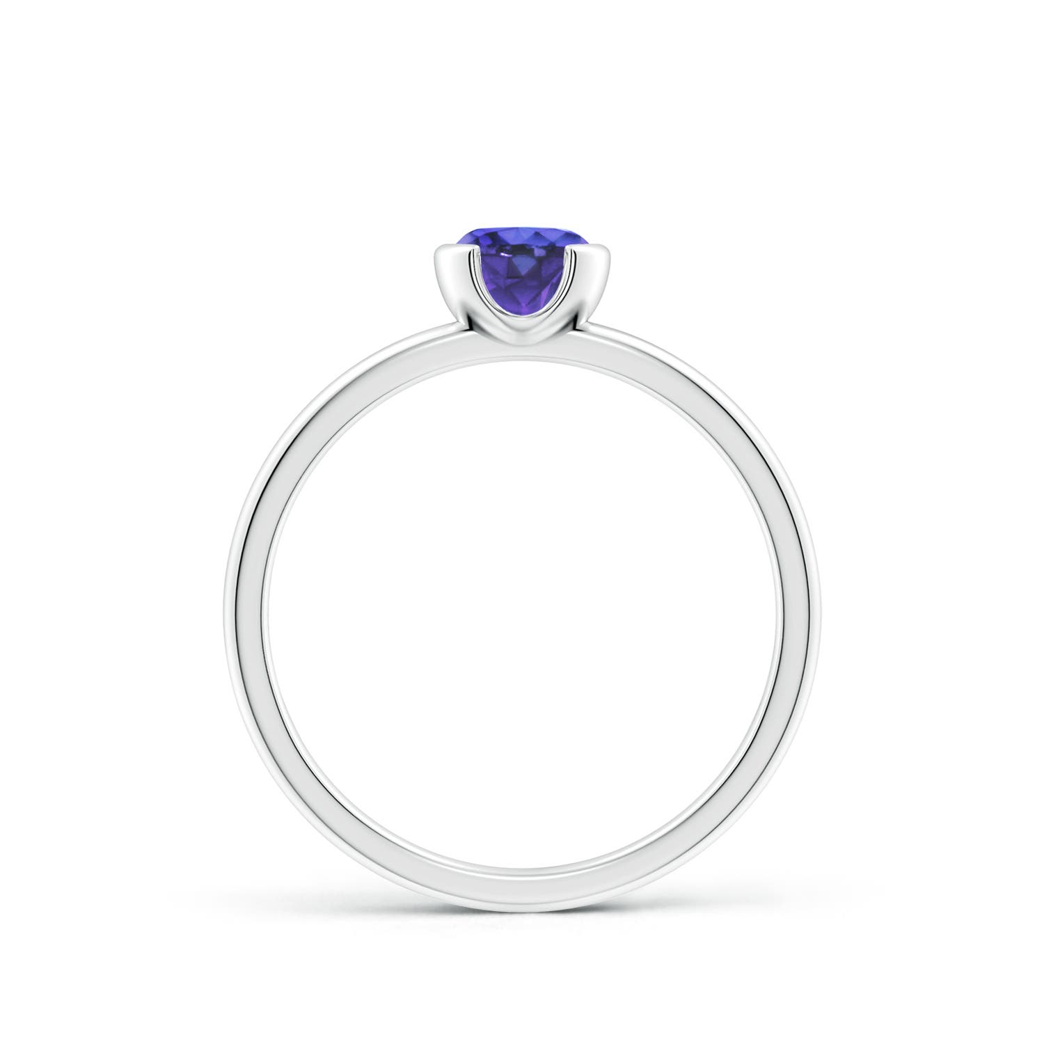 AAA - Tanzanite / 0.5 CT / 14 KT White Gold