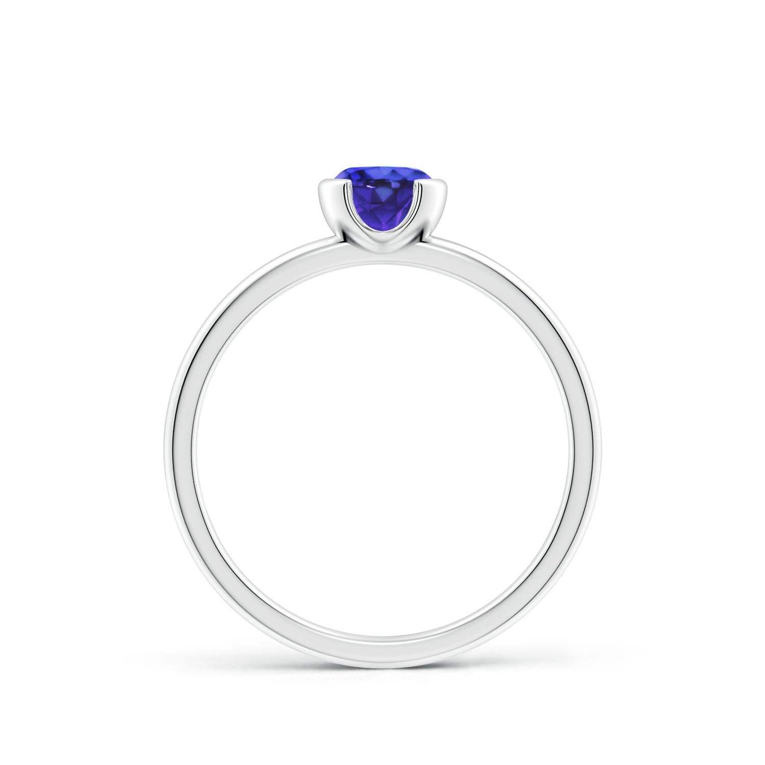 AAAA - Tanzanite / 0.5 CT / 14 KT White Gold