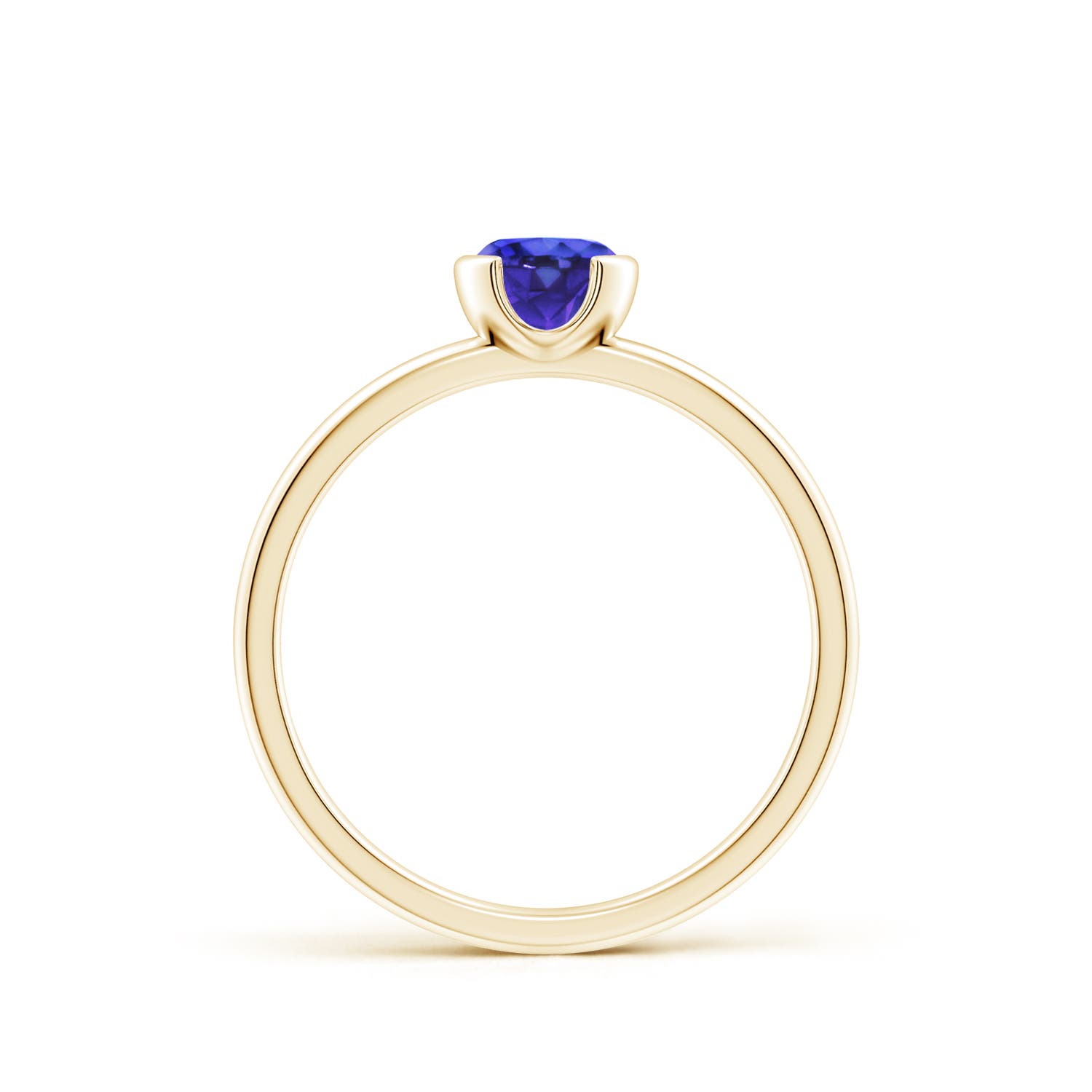 AAAA - Tanzanite / 0.5 CT / 14 KT Yellow Gold