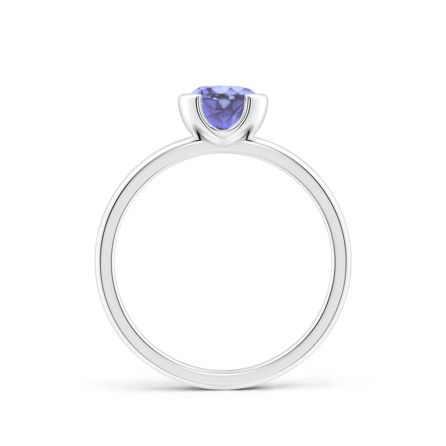 A - Tanzanite / 0.9 CT / 14 KT White Gold