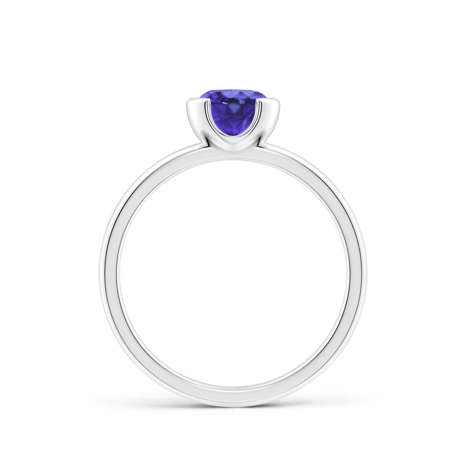 AA - Tanzanite / 0.9 CT / 14 KT White Gold