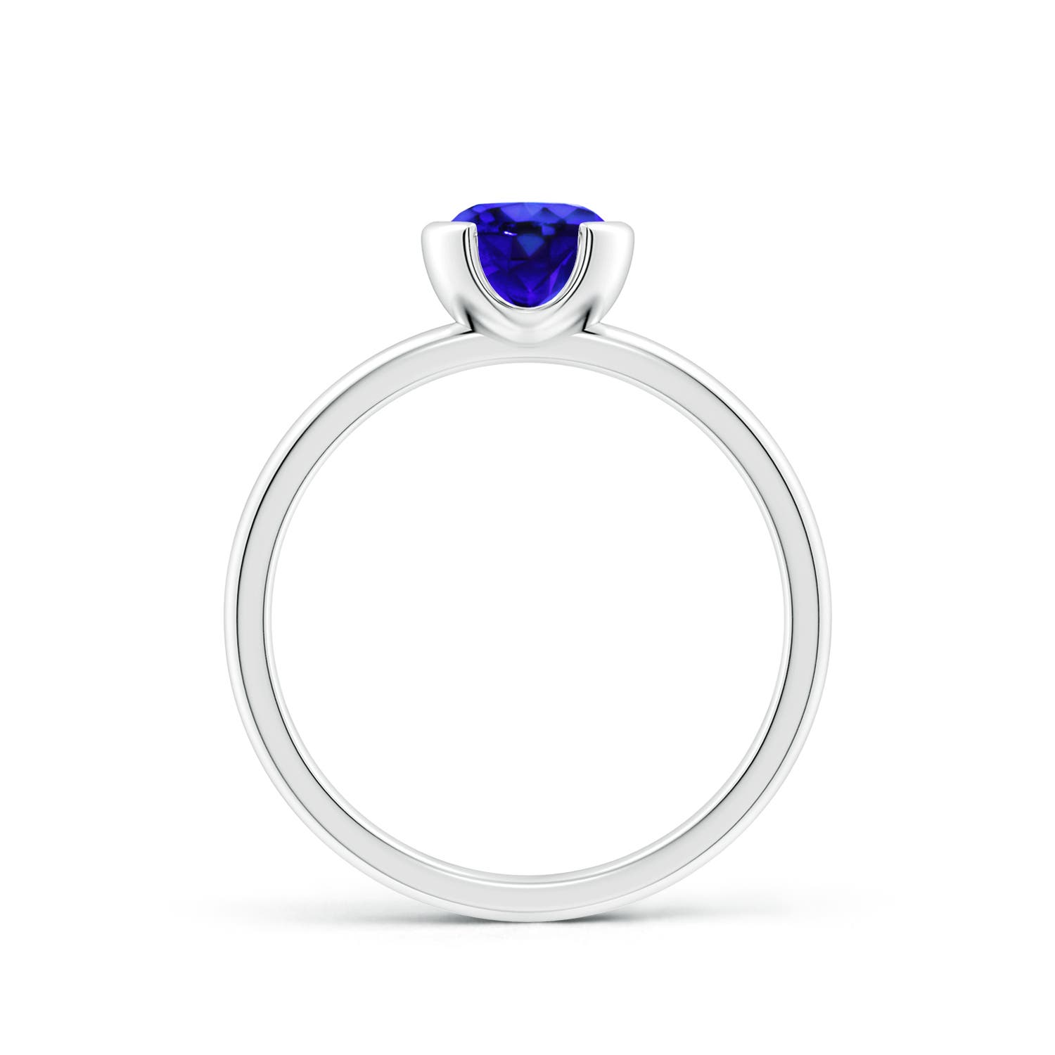 AAA - Tanzanite / 0.9 CT / 14 KT White Gold