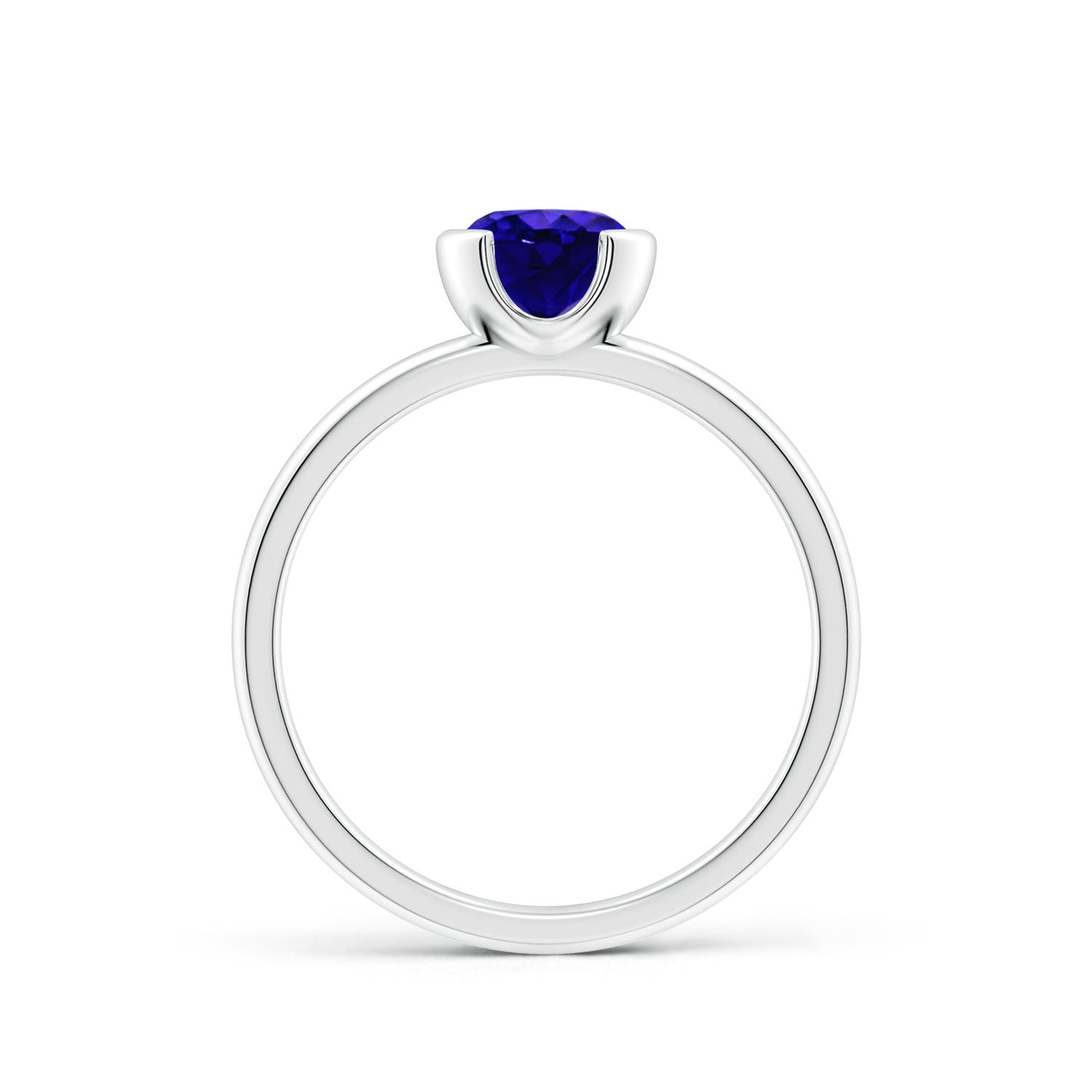 AAAA - Tanzanite / 0.9 CT / 14 KT White Gold