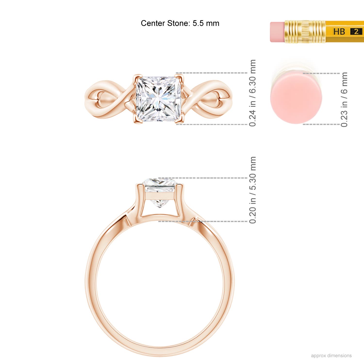 G, VS2 / 1.05 CT / 14 KT Rose Gold