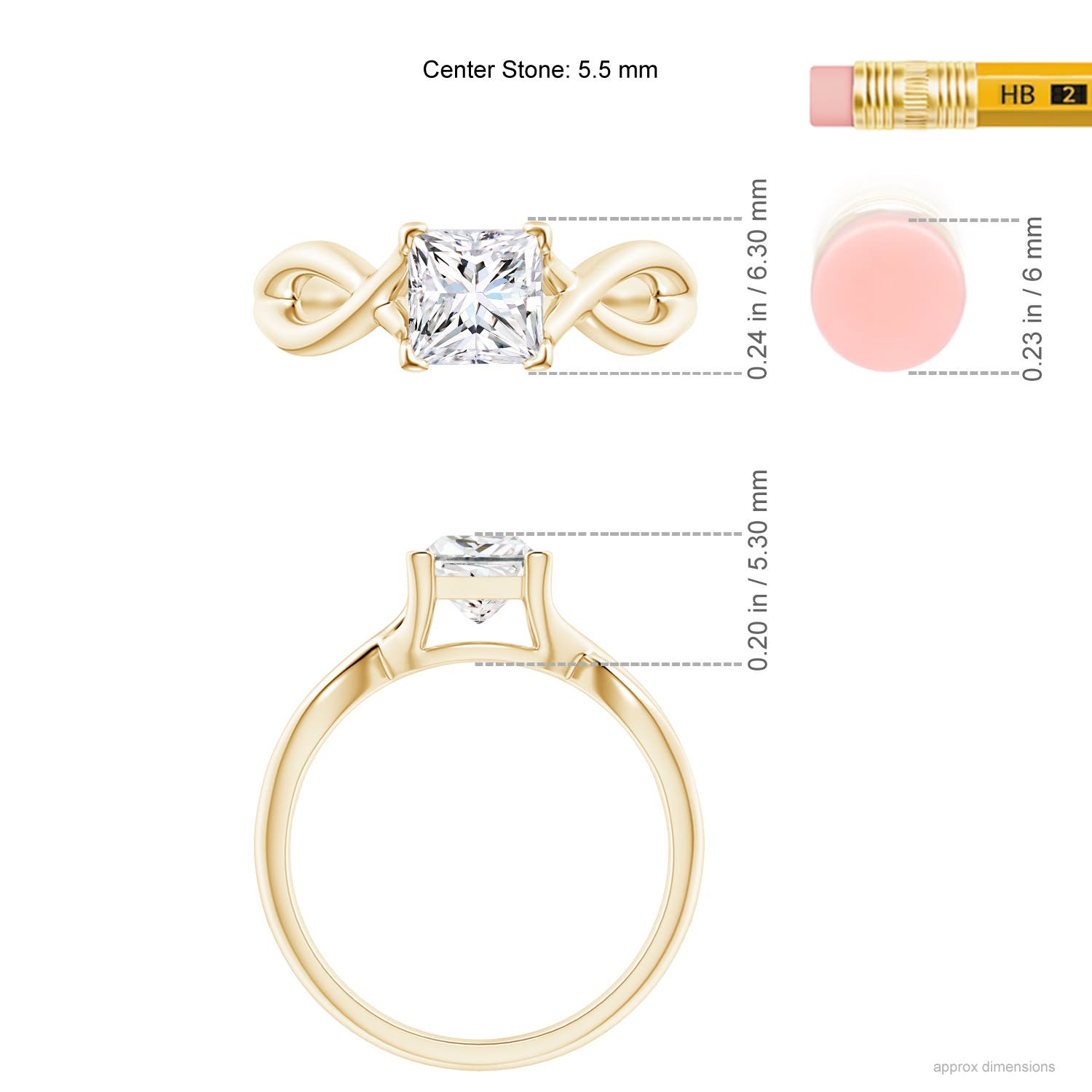 G, VS2 / 1.05 CT / 14 KT Yellow Gold