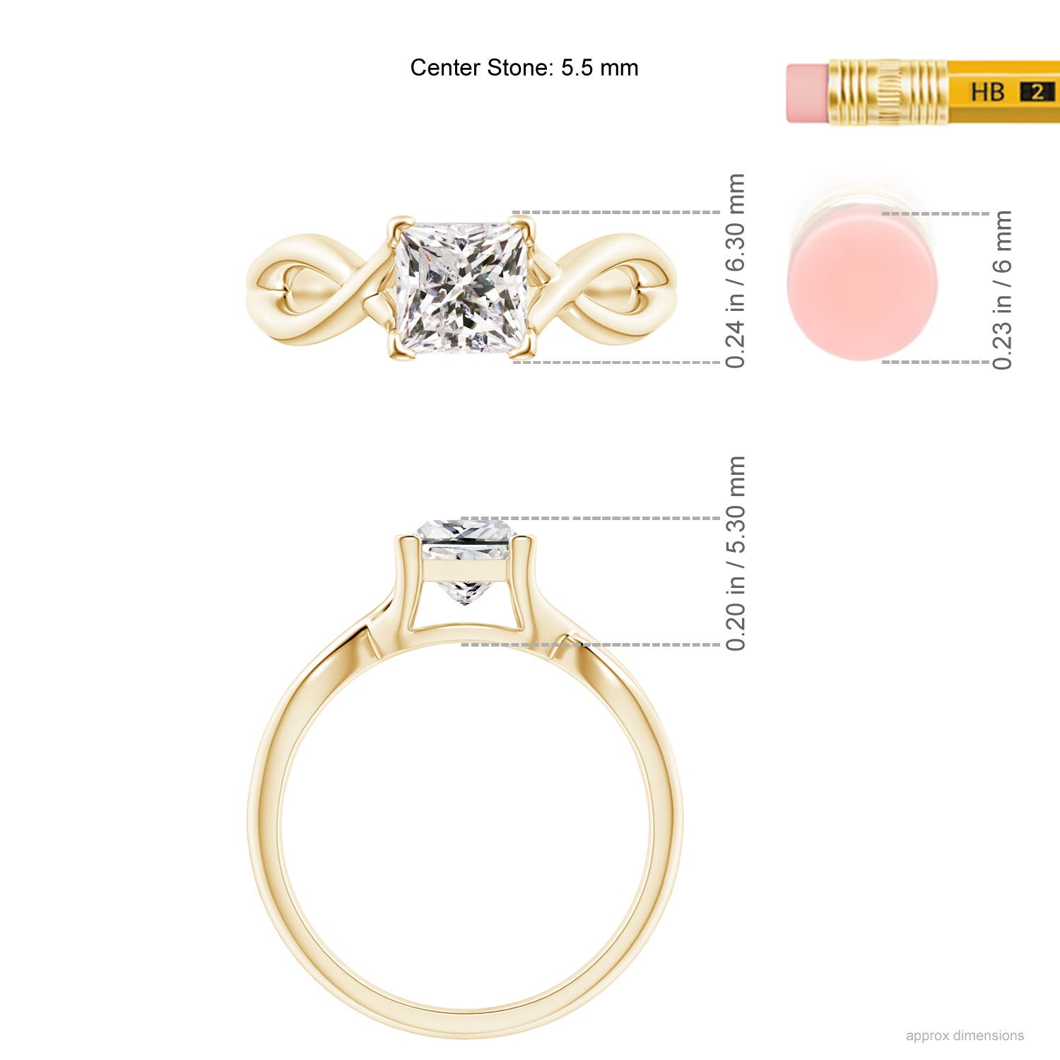 K, I3 / 1.05 CT / 14 KT Yellow Gold