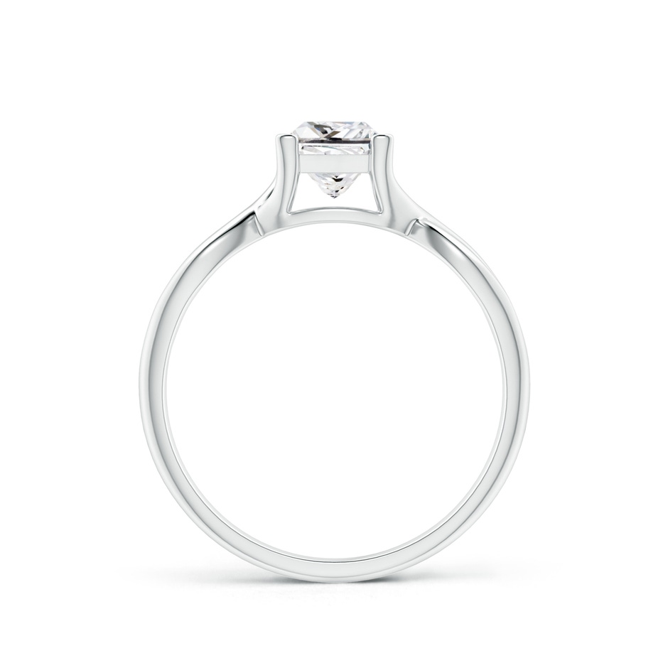 5mm HSI2 Princess-Cut Solitaire Diamond Crossover Ring in White Gold side-1