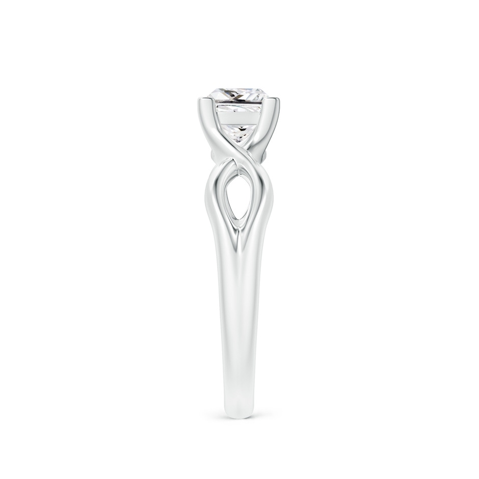 5mm HSI2 Princess-Cut Solitaire Diamond Crossover Ring in White Gold side-2