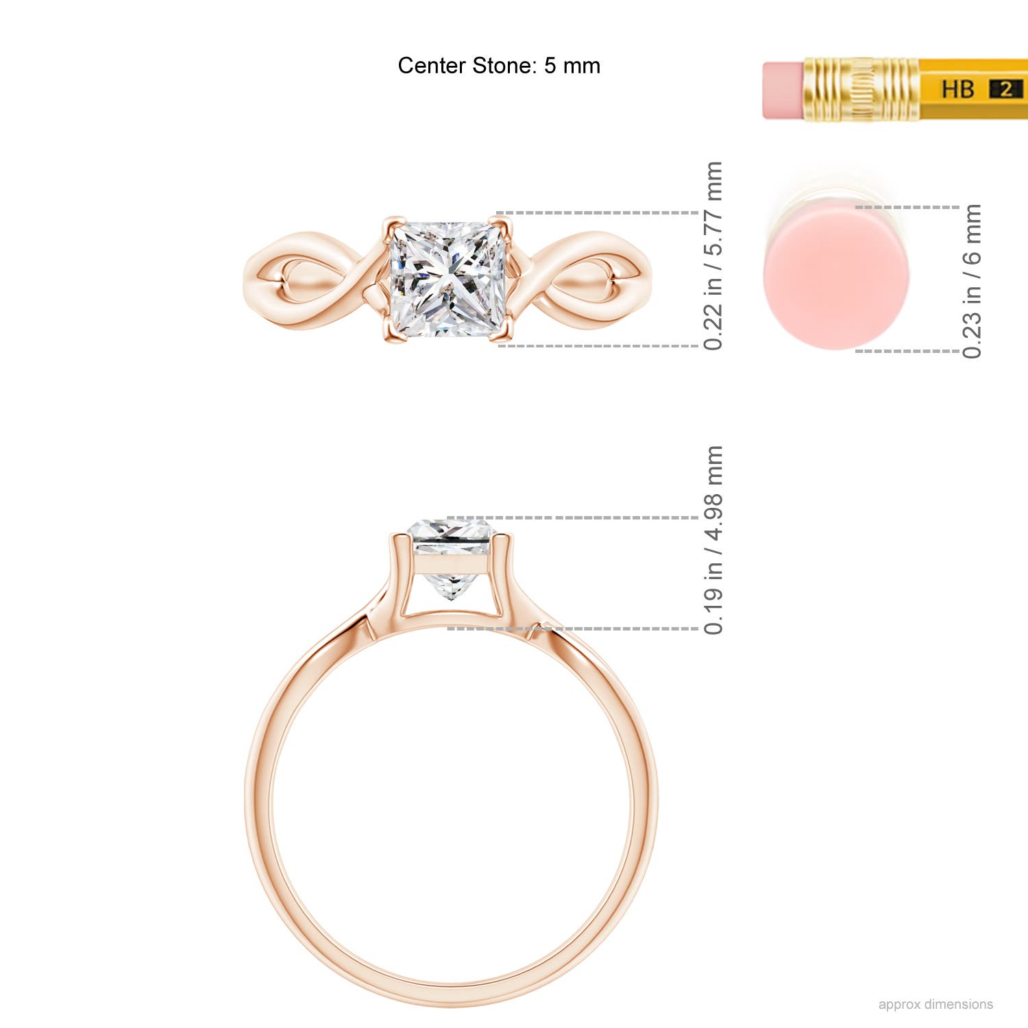 I-J, I1-I2 / 0.7 CT / 14 KT Rose Gold