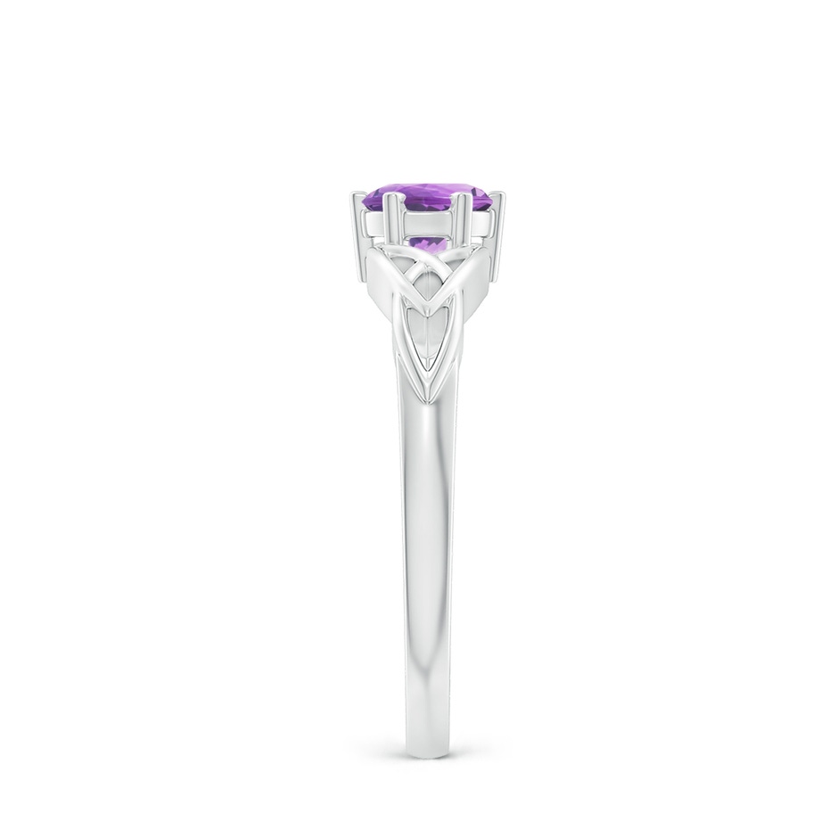 5mm A Solitaire Round Amethyst Celtic Knot Ring in P950 Platinum side-2
