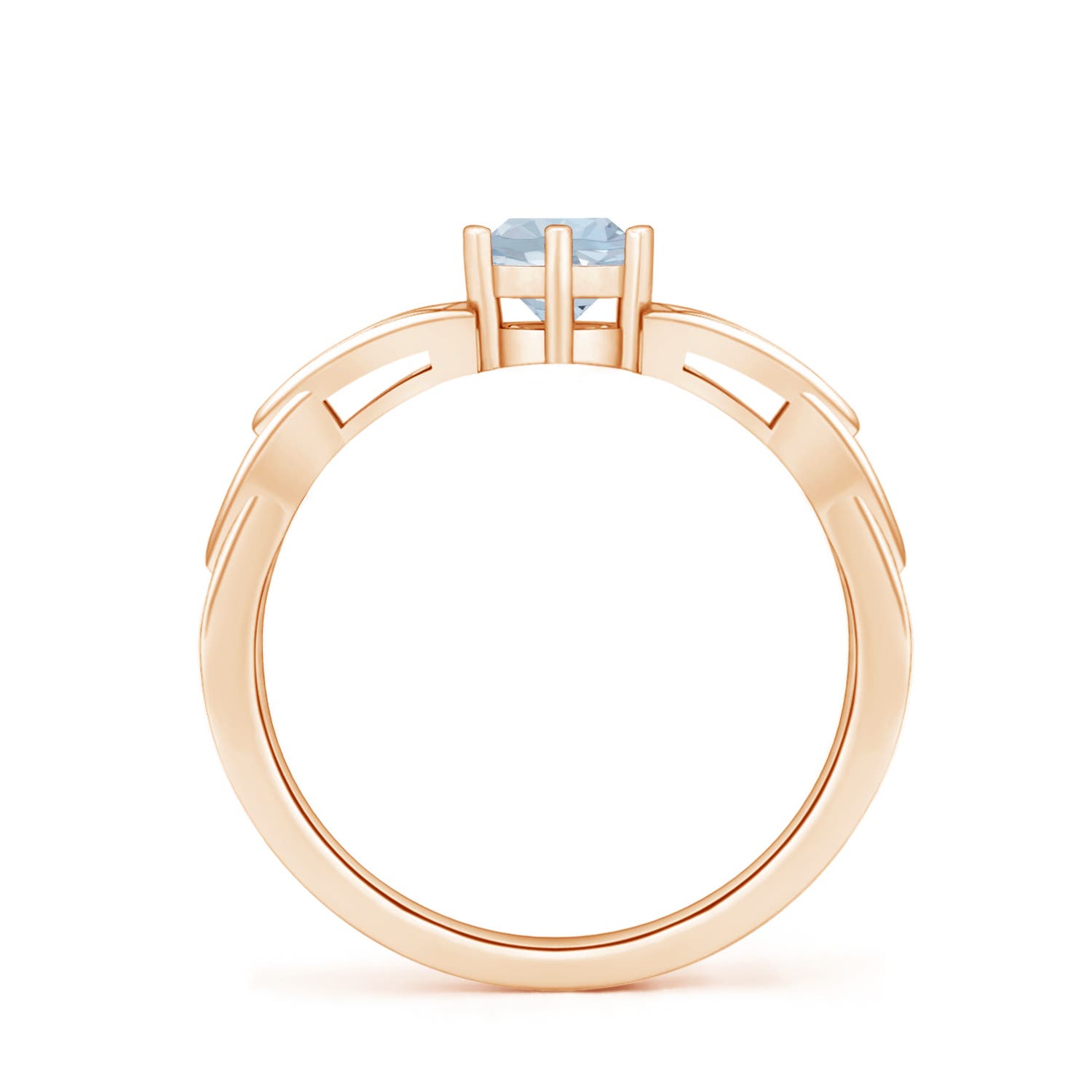 A - Aquamarine / 0.4 CT / 14 KT Rose Gold