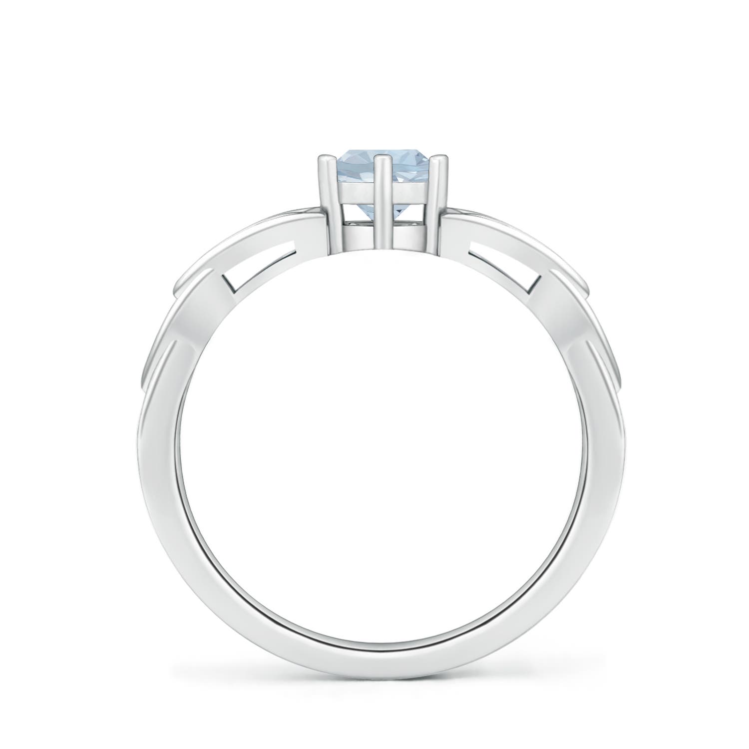 A - Aquamarine / 0.4 CT / 14 KT White Gold