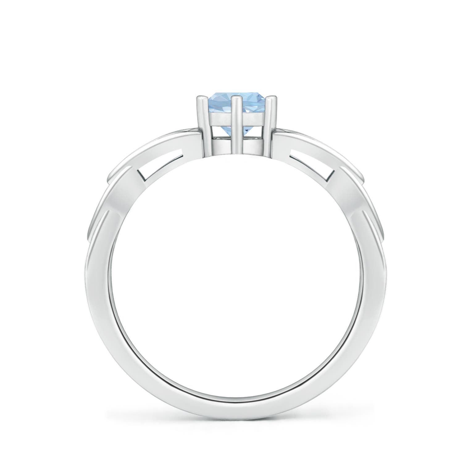 AA - Aquamarine / 0.4 CT / 14 KT White Gold