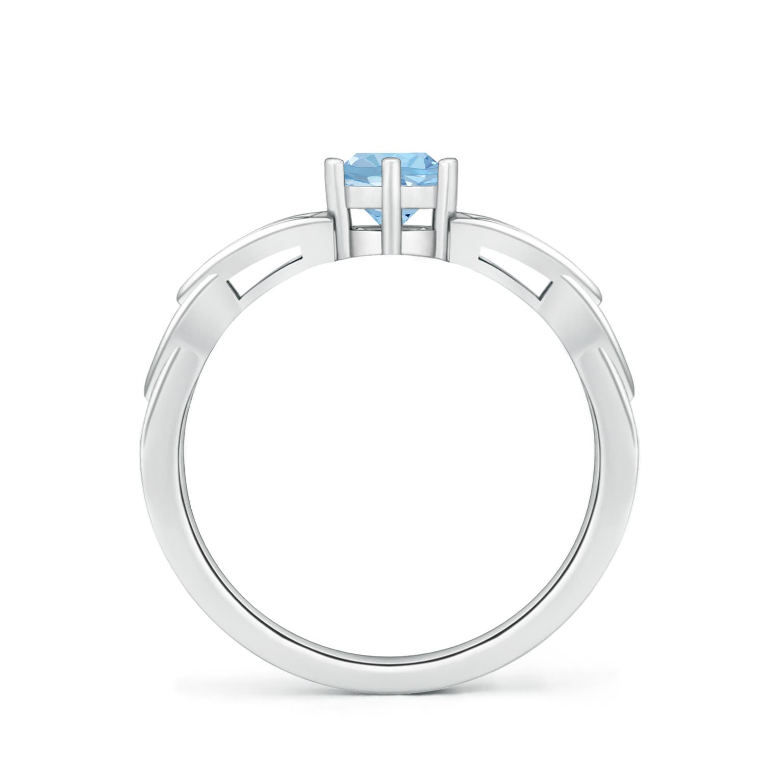 AAA - Aquamarine / 0.4 CT / 14 KT White Gold