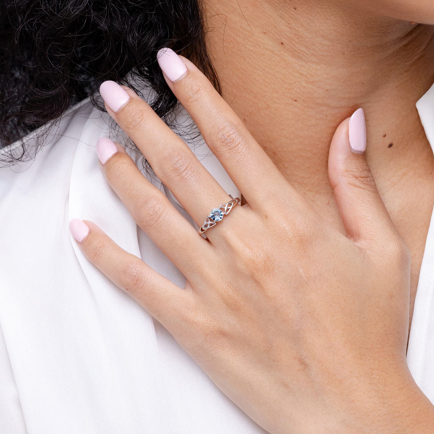 2.20 Ct Round Cut Diamond Celtic Bridal Set Engagement Ring 14k White Gold  Over | eBay