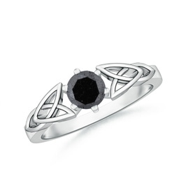 Knot Platinum Enhanced Black Diamond Rings