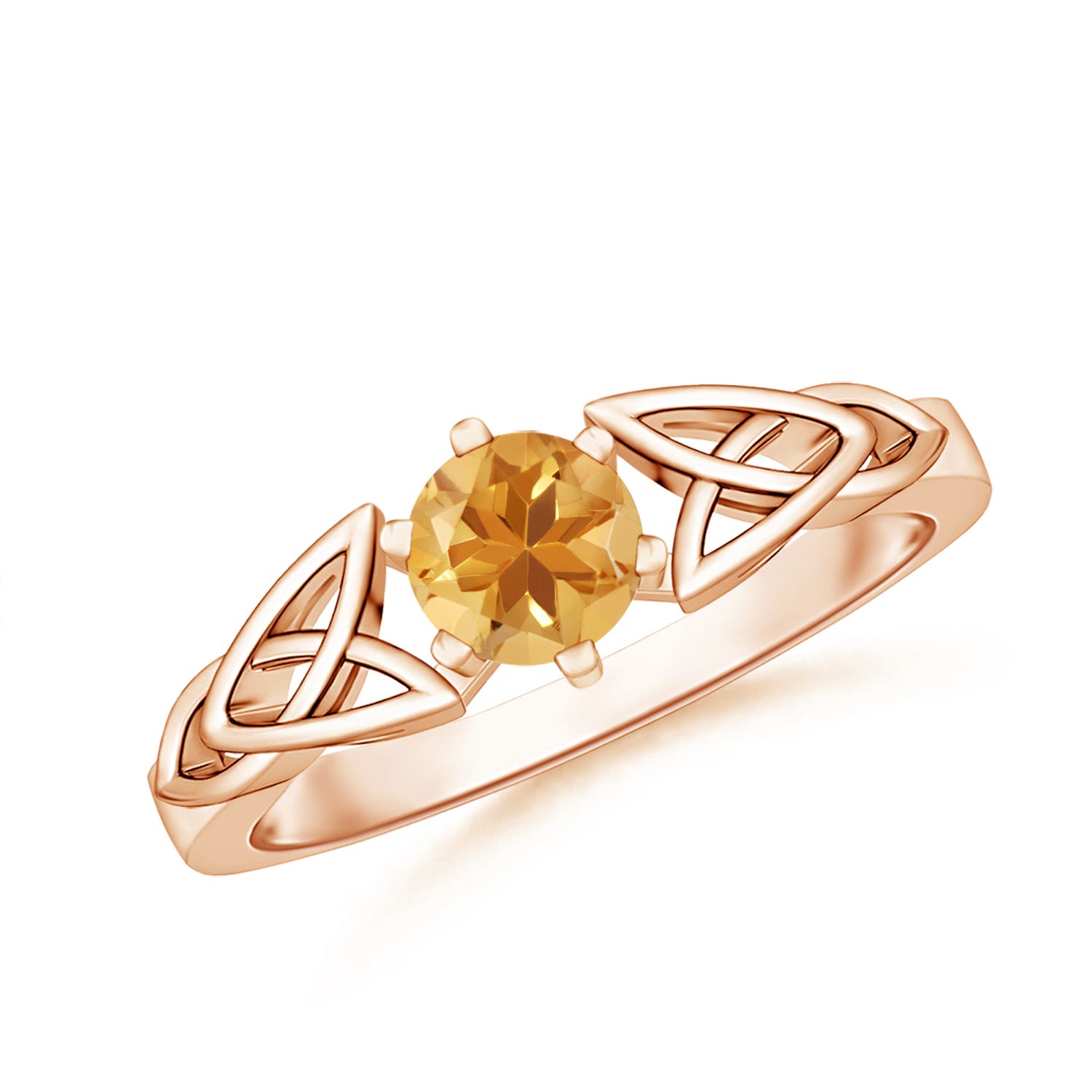 A - Citrine / 0.45 CT / 14 KT Rose Gold