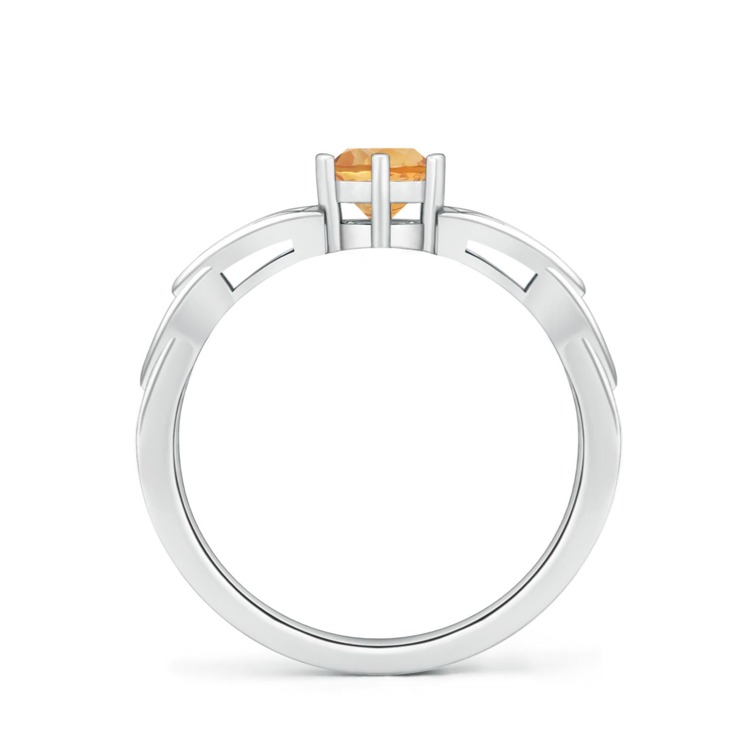 A - Citrine / 0.45 CT / 14 KT White Gold