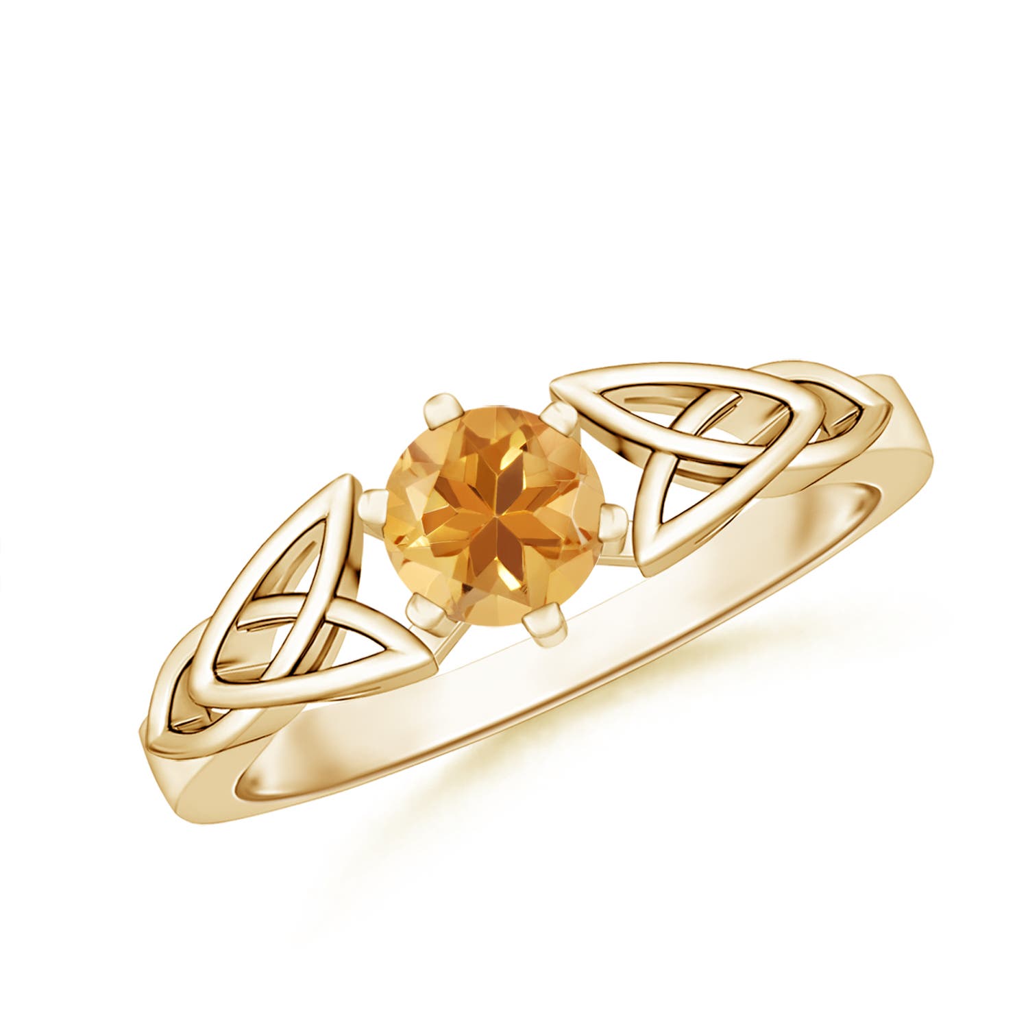 A - Citrine / 0.45 CT / 14 KT Yellow Gold