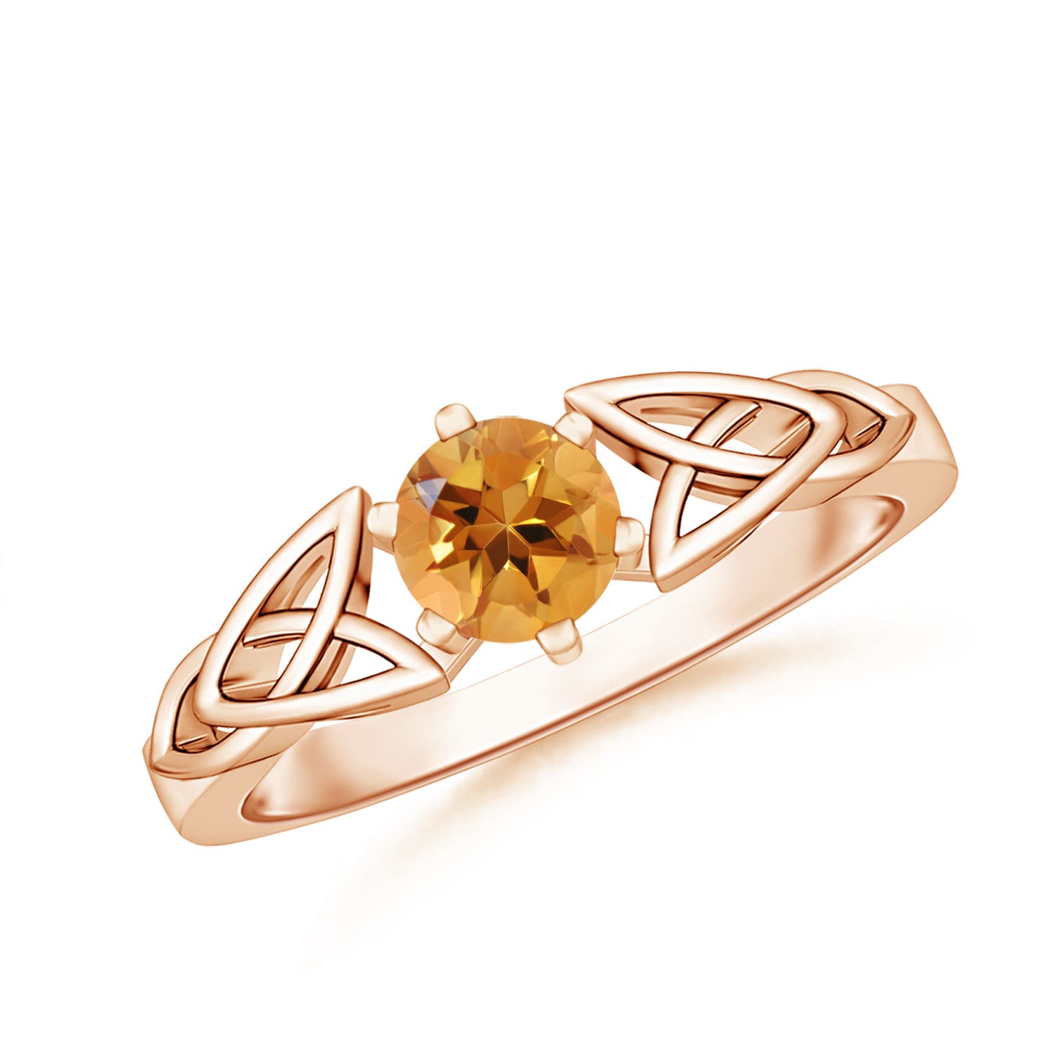 AA - Citrine / 0.45 CT / 14 KT Rose Gold