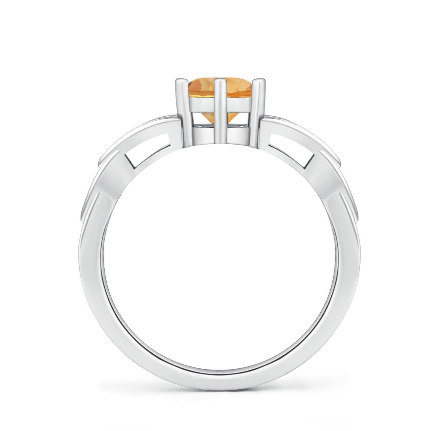 A - Citrine / 0.7 CT / 14 KT White Gold