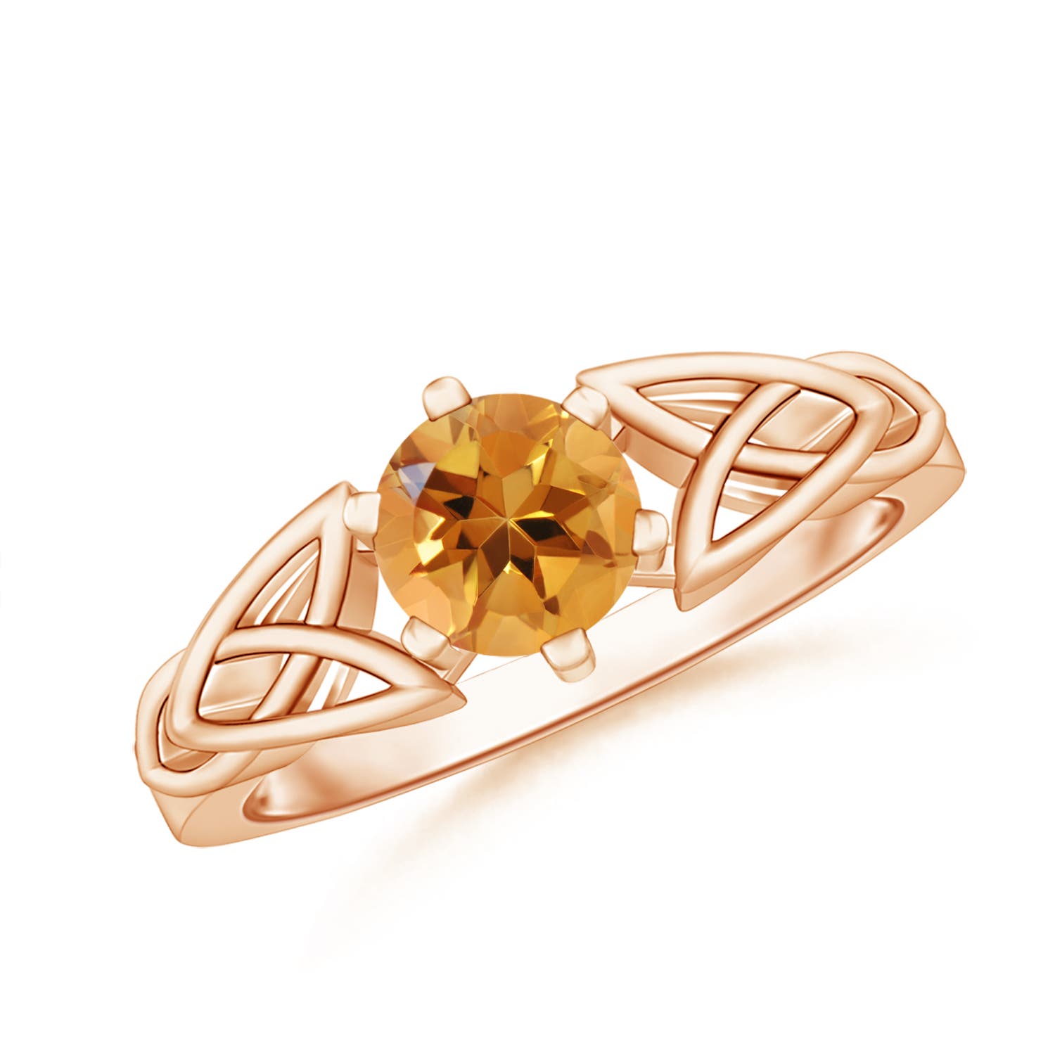 AA - Citrine / 0.7 CT / 14 KT Rose Gold