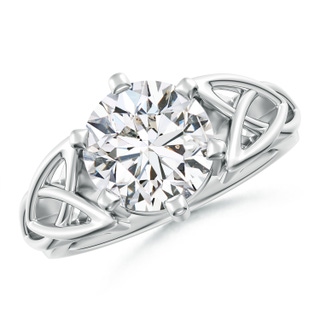 9.2mm HSI2 Solitaire Round Diamond Celtic Knot Ring in P950 Platinum