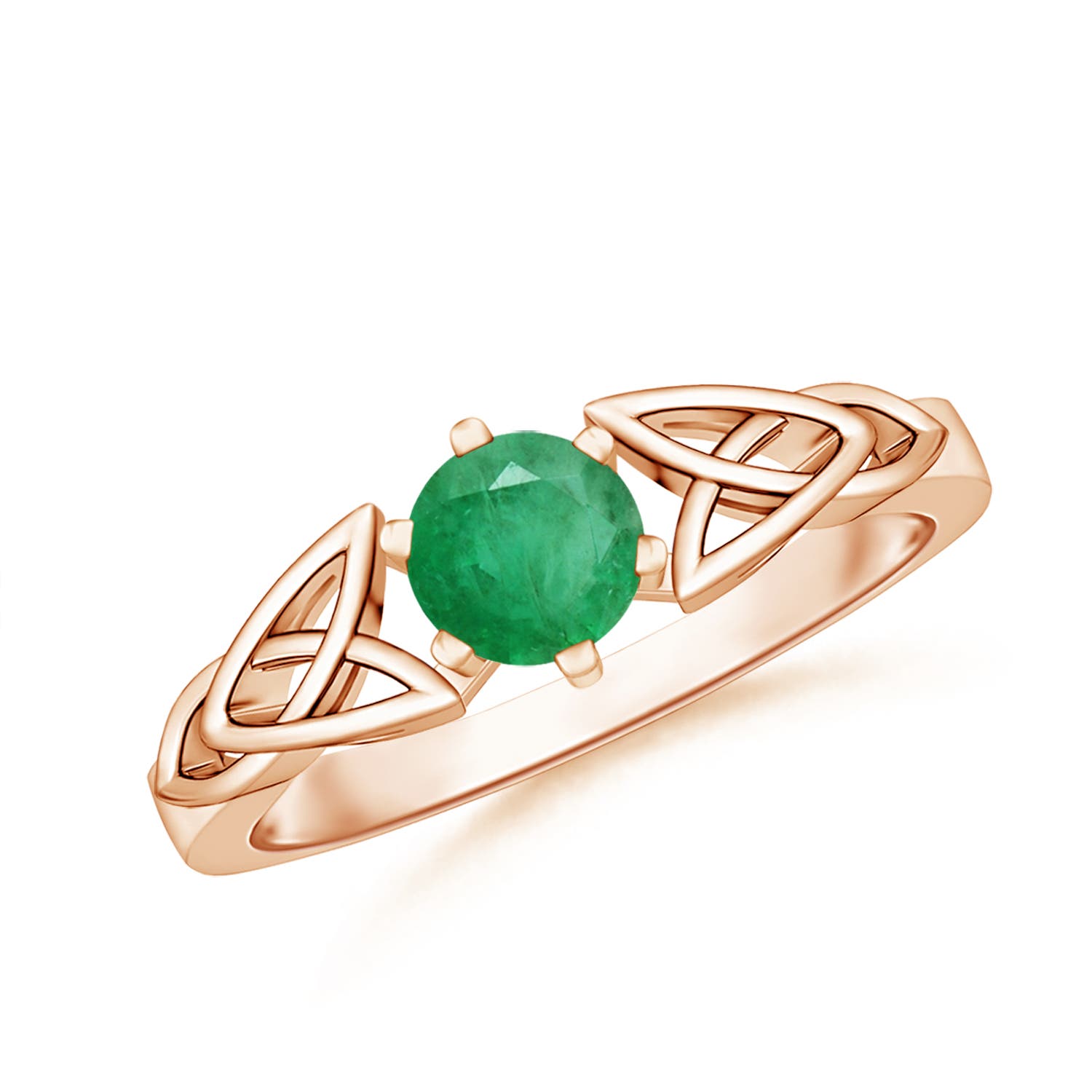 A - Emerald / 0.45 CT / 14 KT Rose Gold