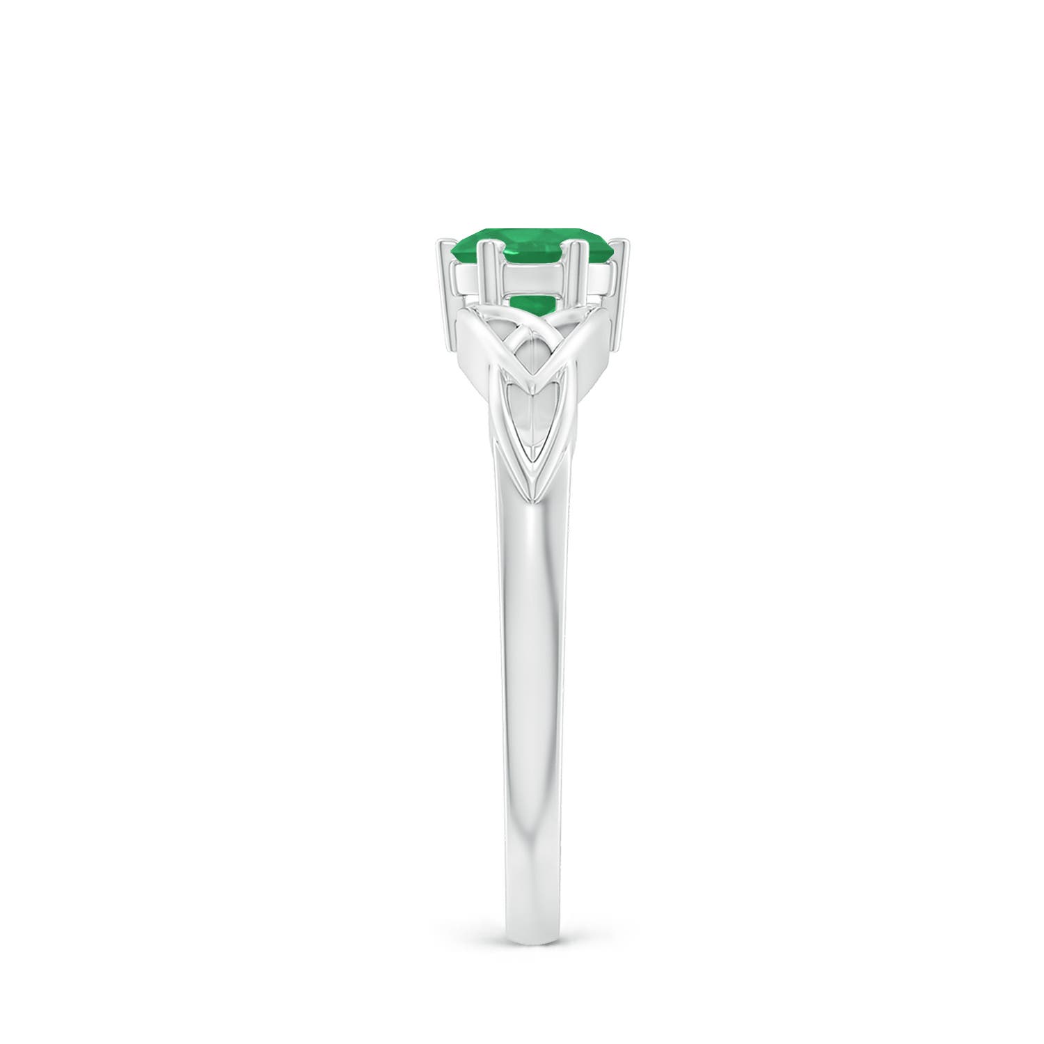 A - Emerald / 0.45 CT / 14 KT White Gold