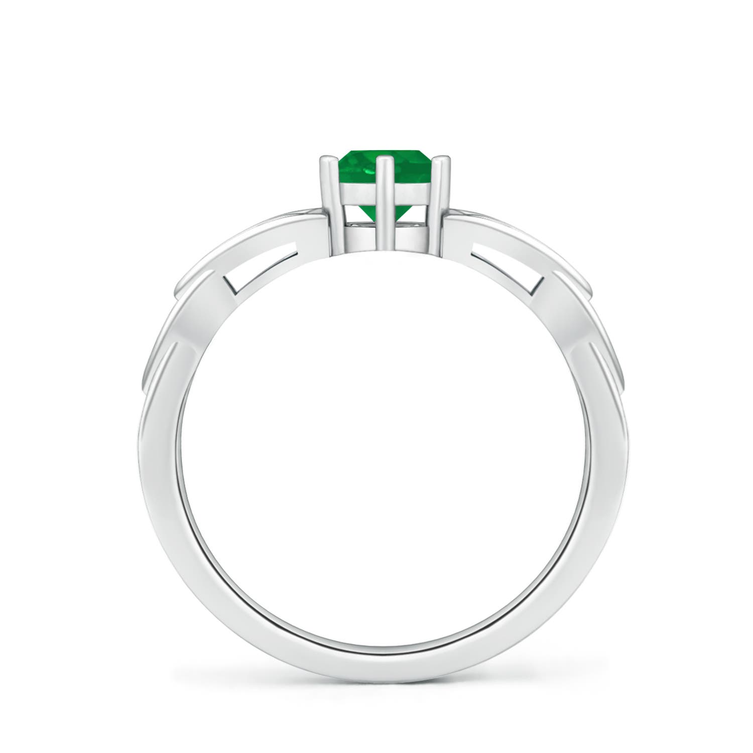 AA - Emerald / 0.45 CT / 14 KT White Gold