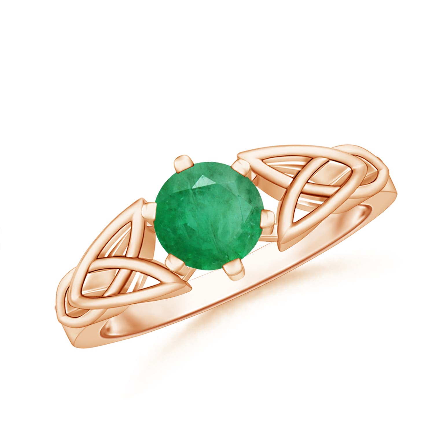 A - Emerald / 0.75 CT / 14 KT Rose Gold