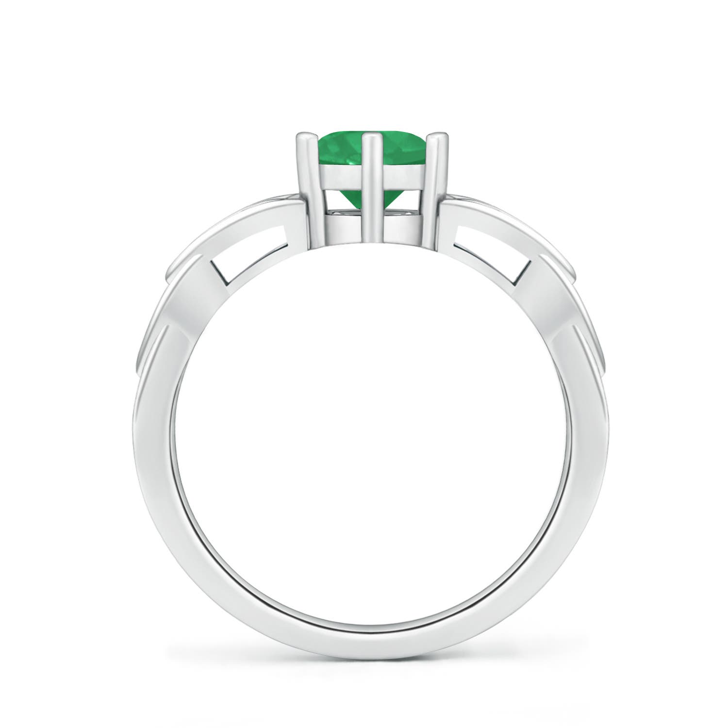 A - Emerald / 0.75 CT / 14 KT White Gold