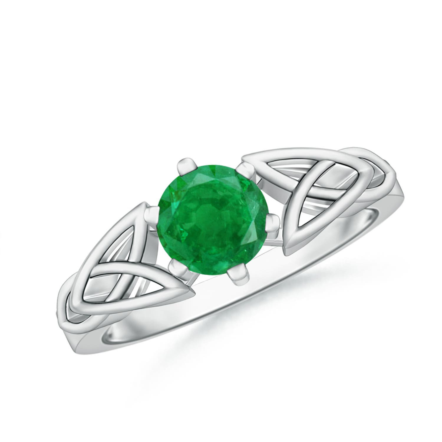 AA - Emerald / 0.75 CT / 14 KT White Gold