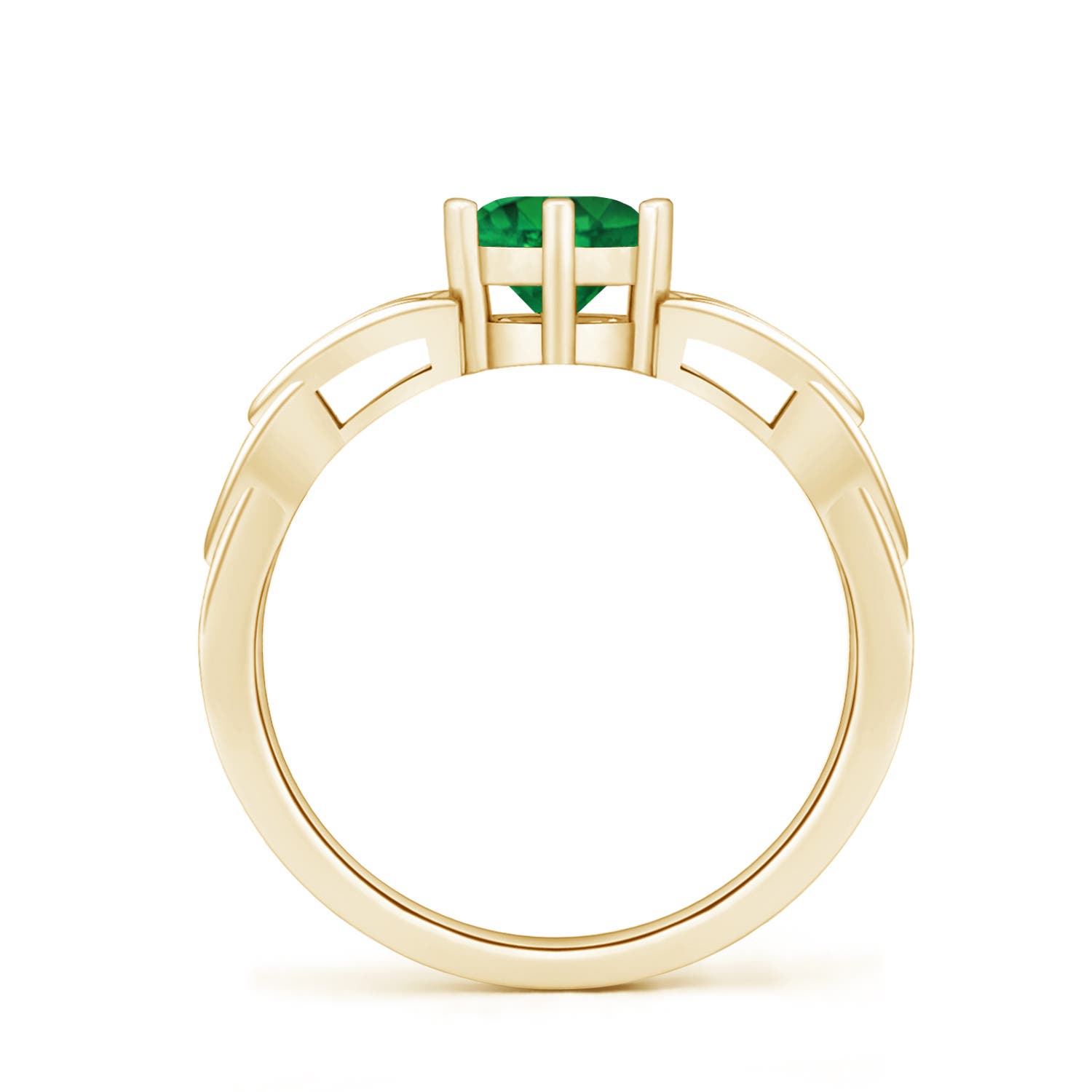 AAA - Emerald / 0.75 CT / 14 KT Yellow Gold