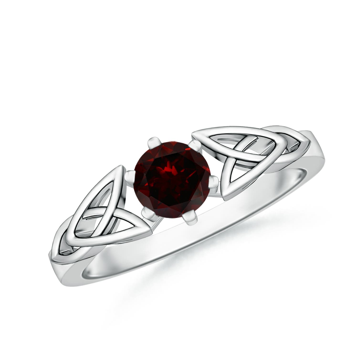 A - Garnet / 0.6 CT / 14 KT White Gold