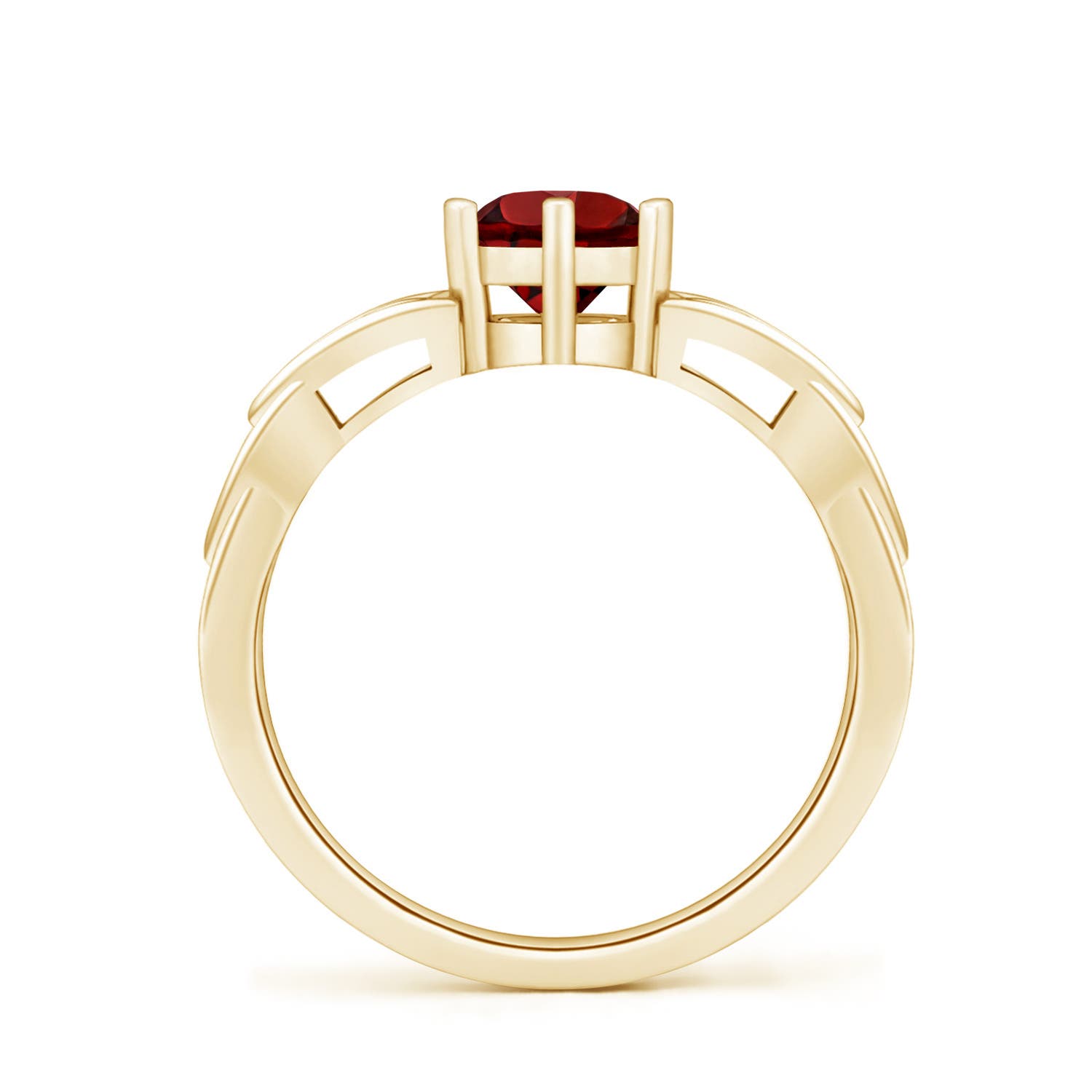 AAAA - Garnet / 1 CT / 14 KT Yellow Gold