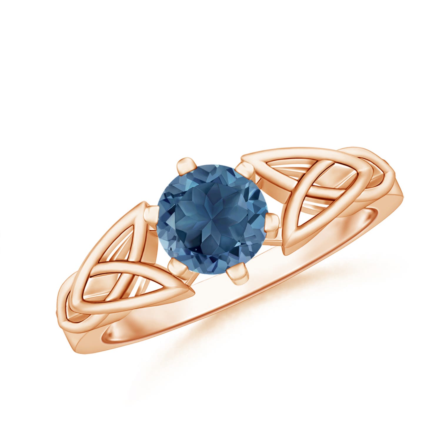 A - London Blue Topaz / 0.95 CT / 14 KT Rose Gold