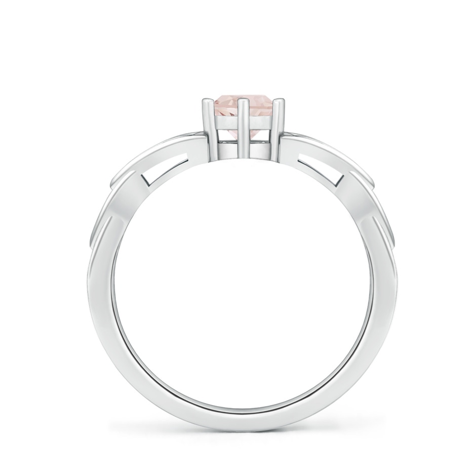 5mm A Solitaire Round Morganite Celtic Knot Ring in P950 Platinum side-1